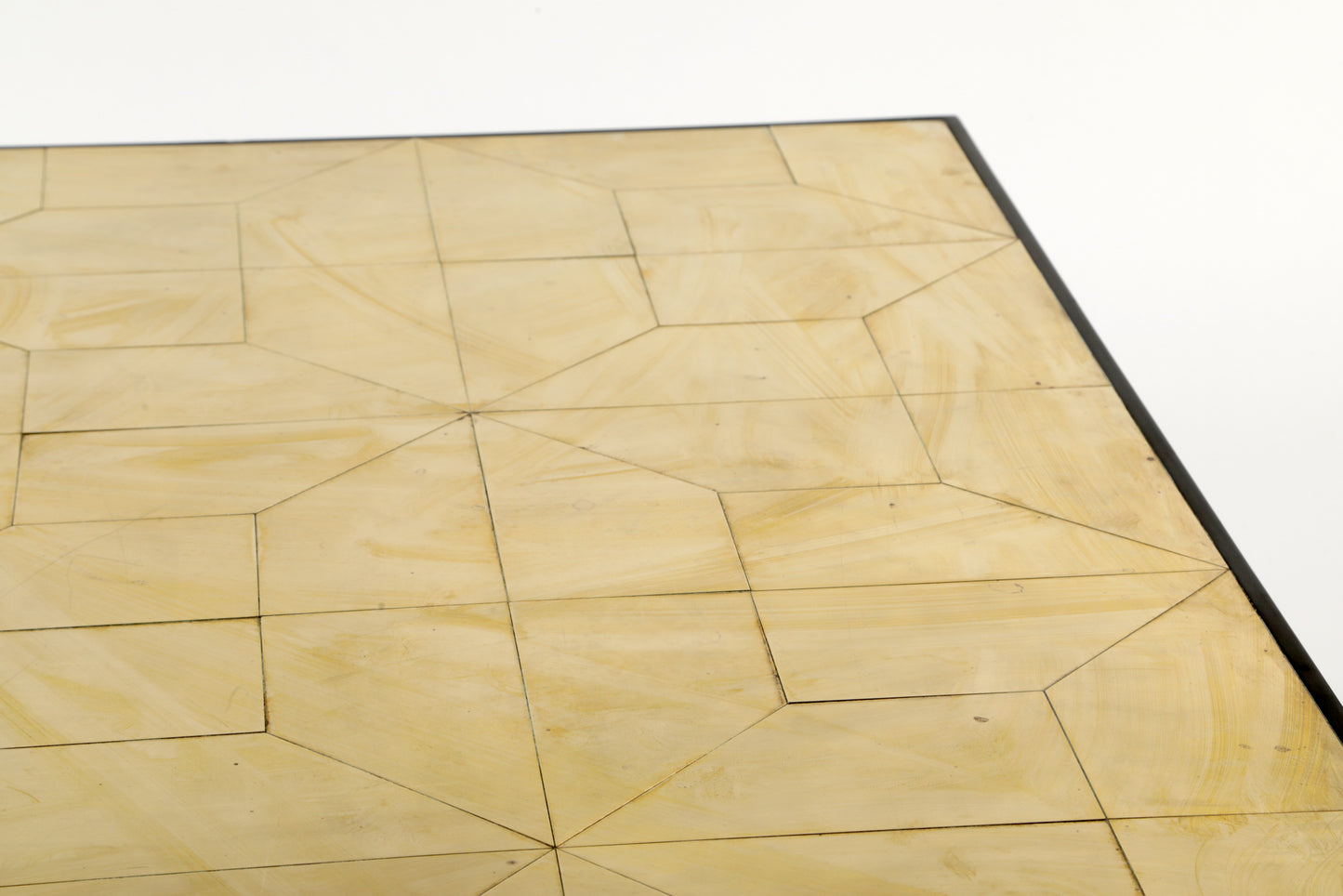 Convertible table mosaic brass