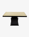 Convertible table mosaic brass