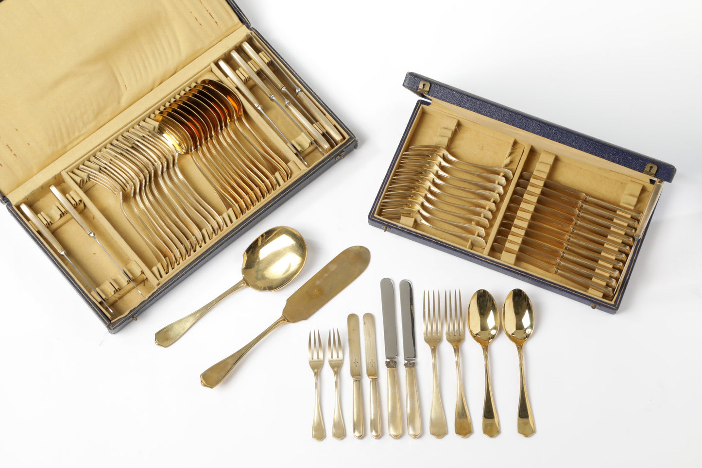 Oreum brass cutlery set from the 70s