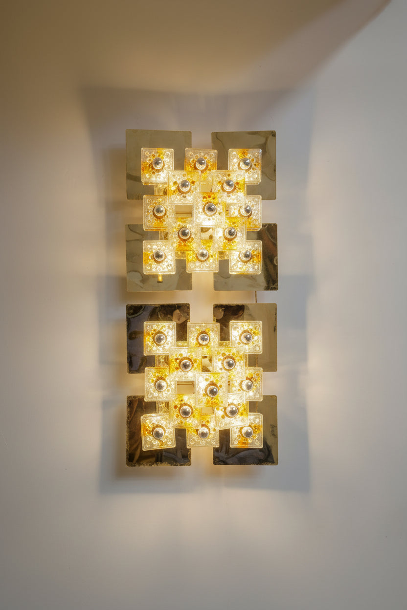 Coppia plafoniere - appliques Toni Zuccheri per Mazzega
