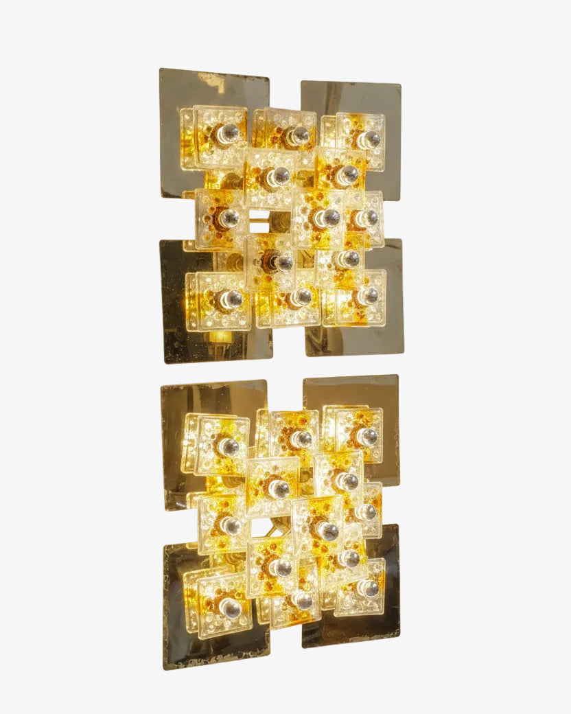 Coppia plafoniere - appliques Toni Zuccheri per Mazzega