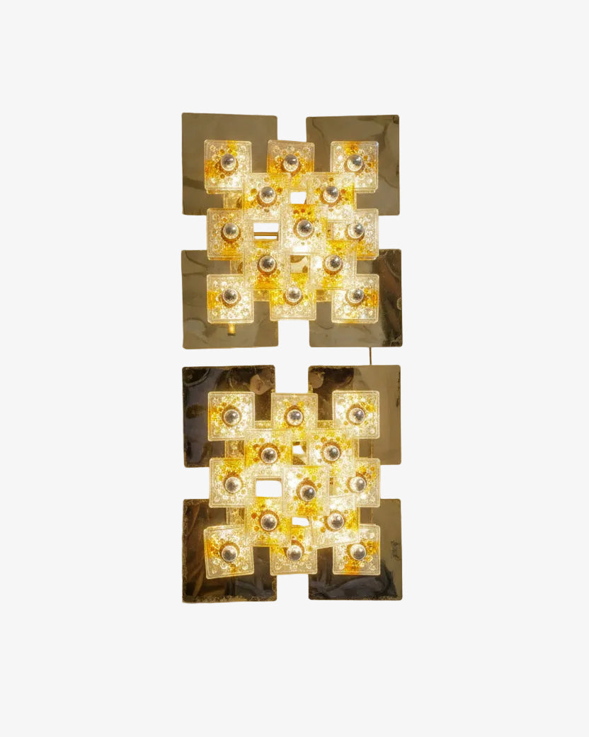 Coppia plafoniere - appliques Toni Zuccheri per Mazzega