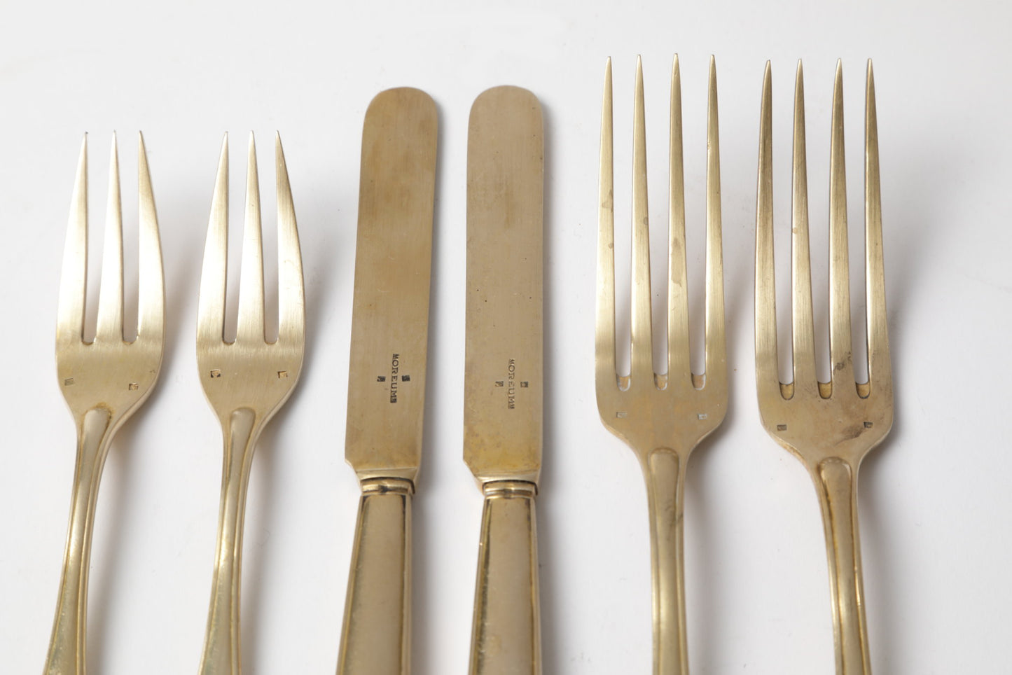 Oreum brass cutlery set from the 70s