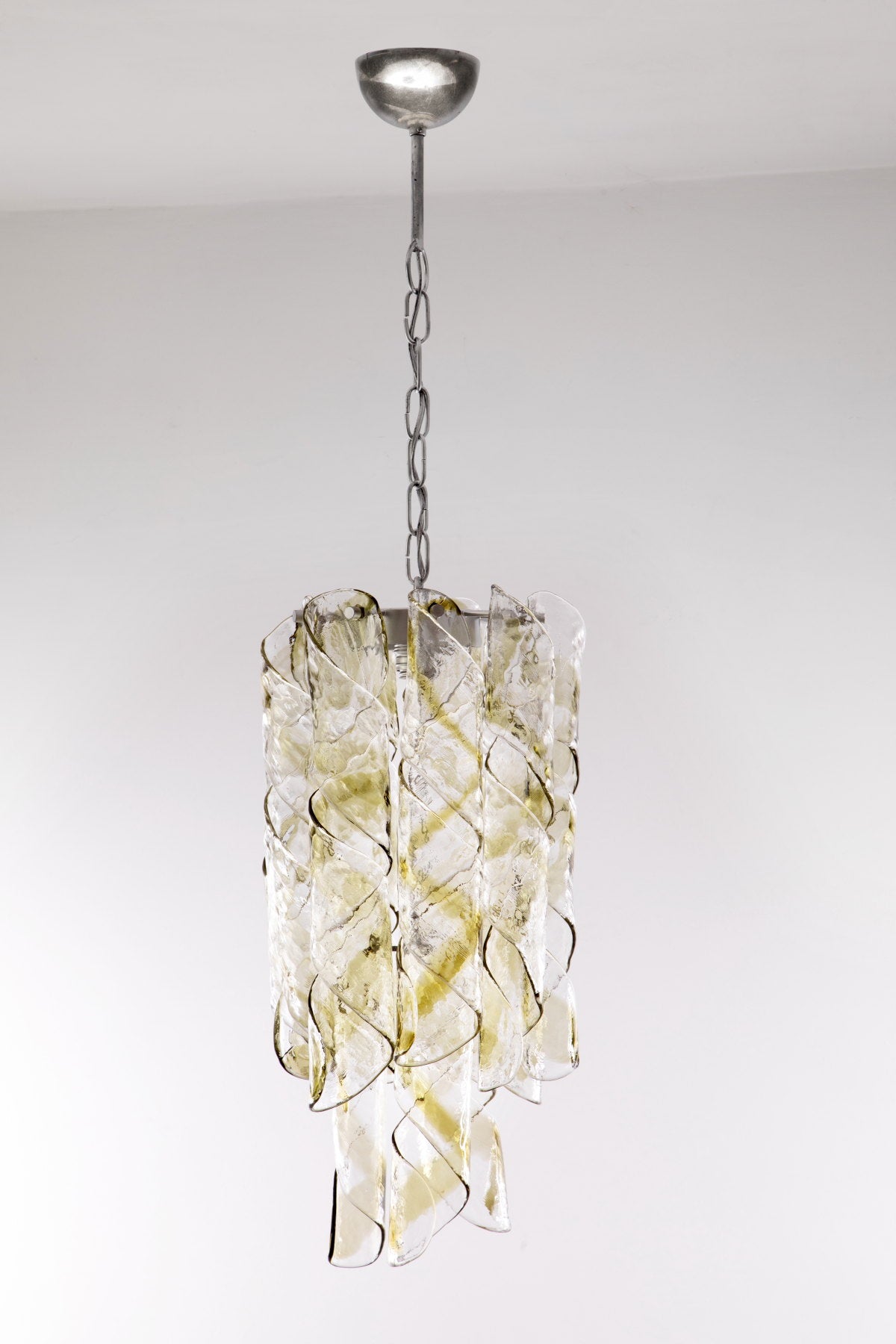 Mazzega Murano glass spiral chandelier from the 60s