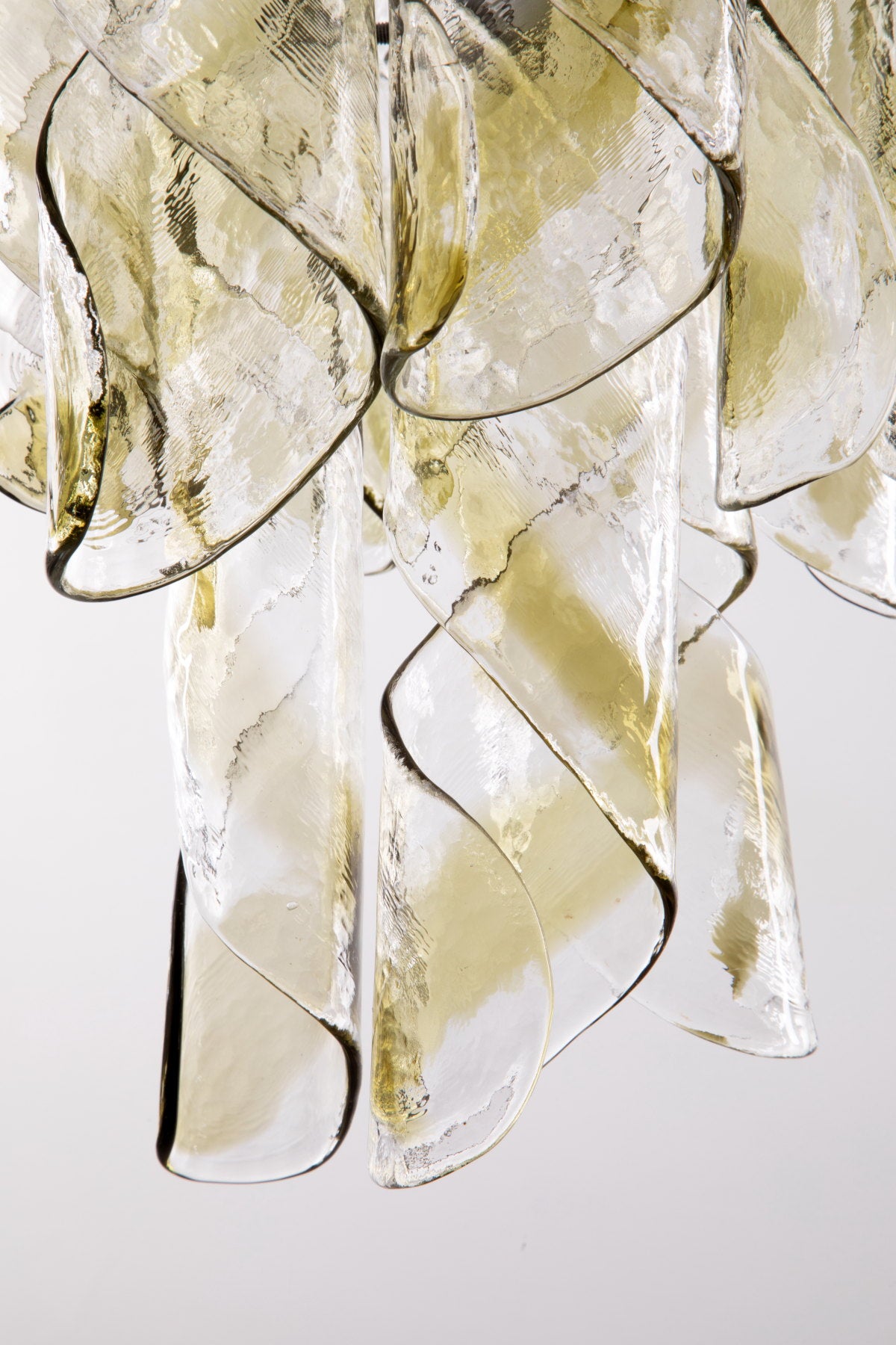 Mazzega Murano glass spiral chandelier from the 60s