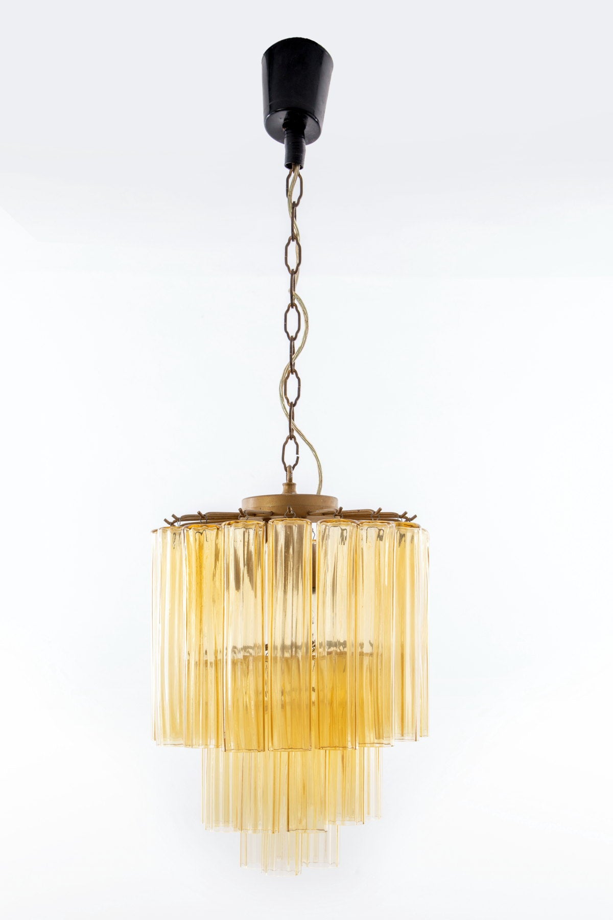 Murano amber chandelier from the 70s