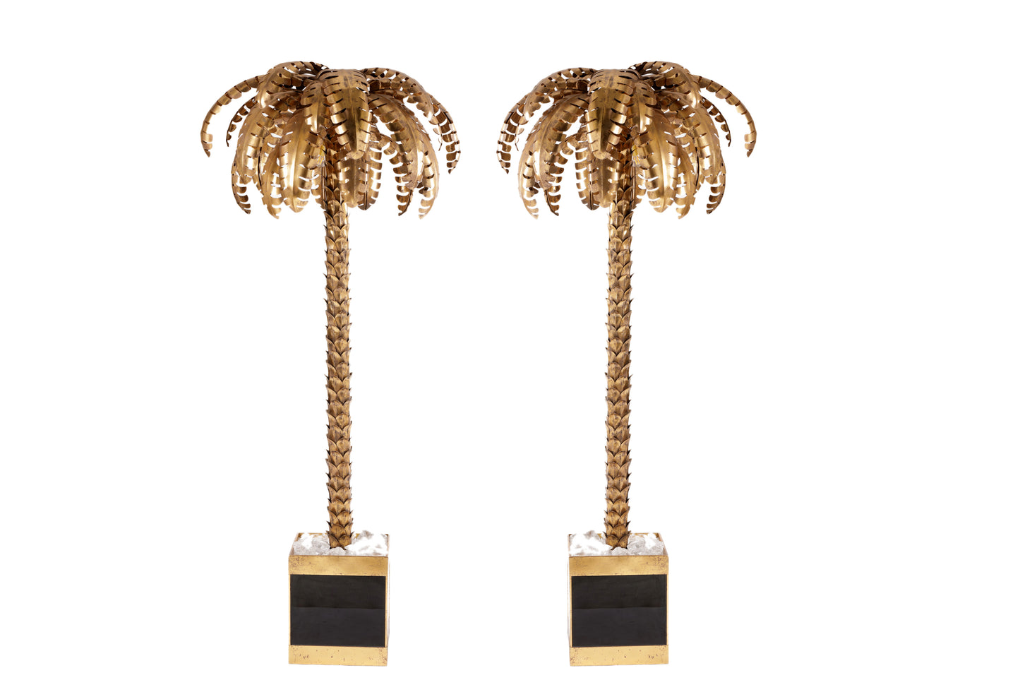 Pair of Maison Jensen palm lamps from the 70s