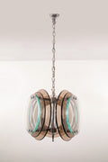 Lampadario Murano dischi Fumé