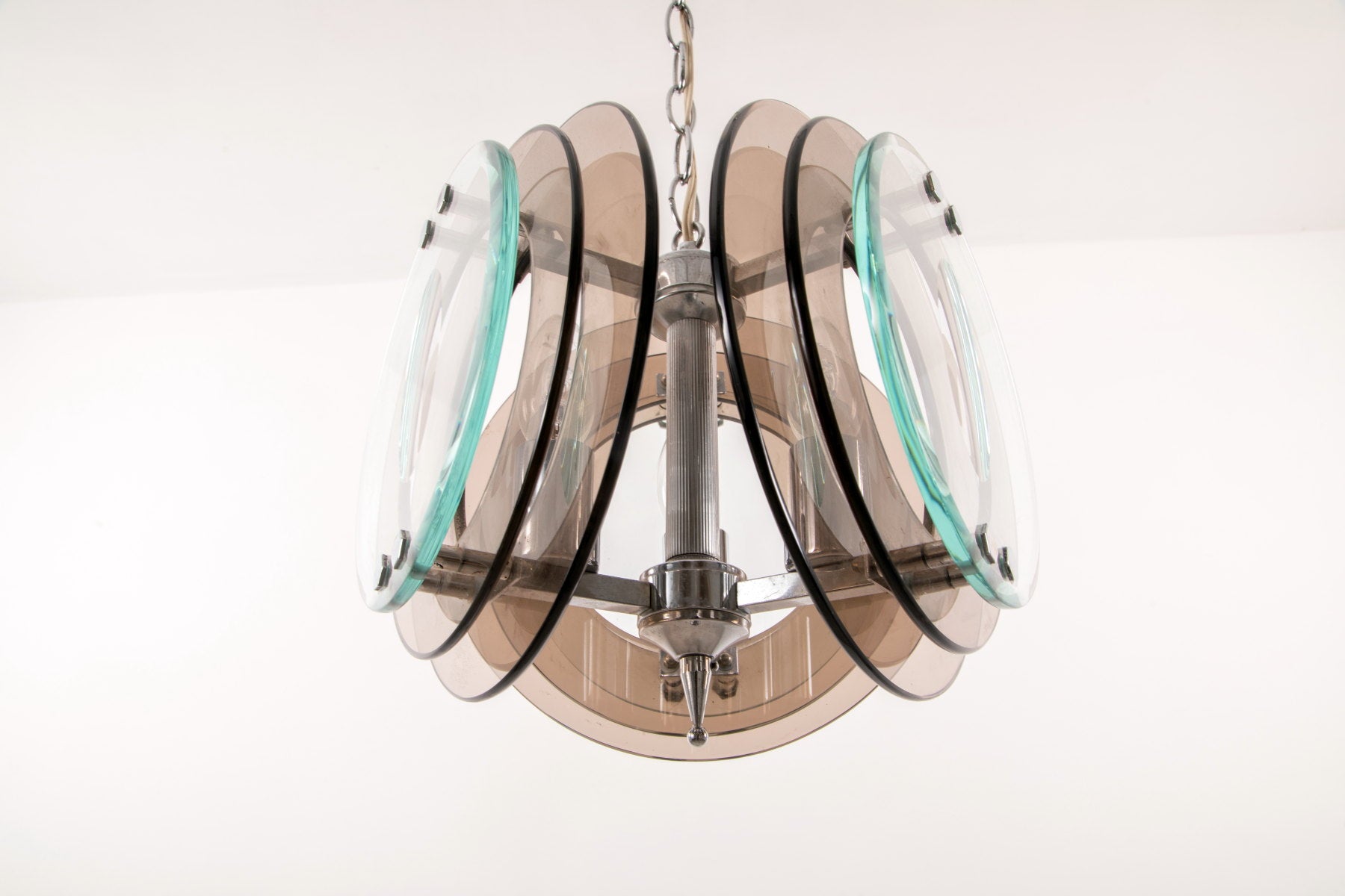Murano chandelier with smoked discs