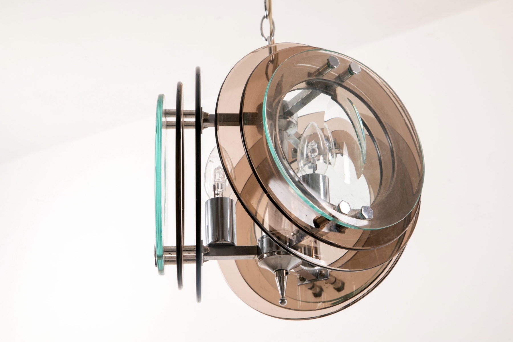 Murano chandelier with smoked discs