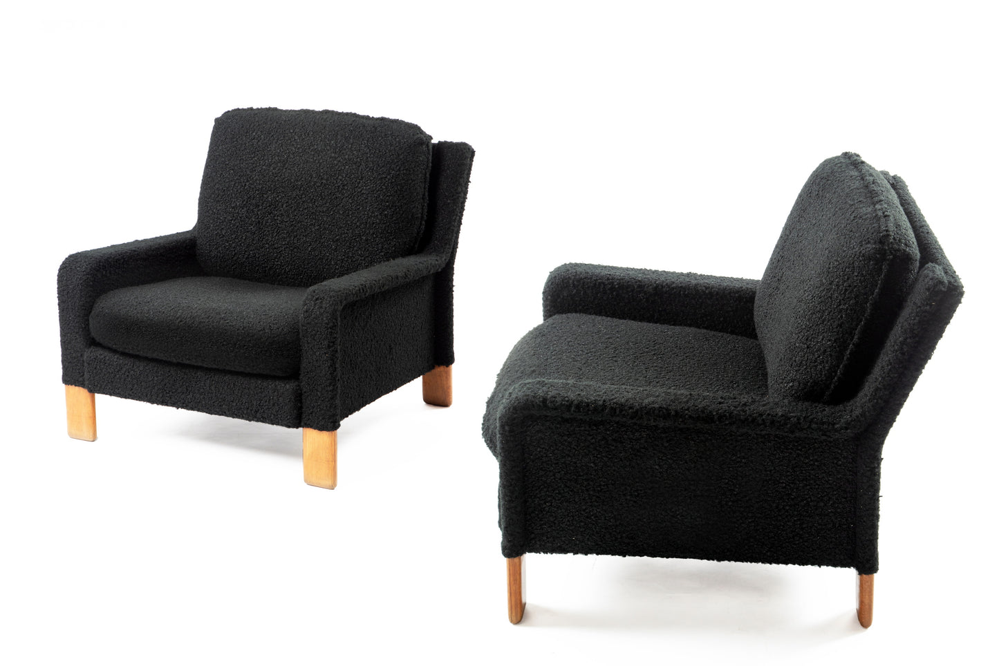 Pair of 1970s bouclé armchairs