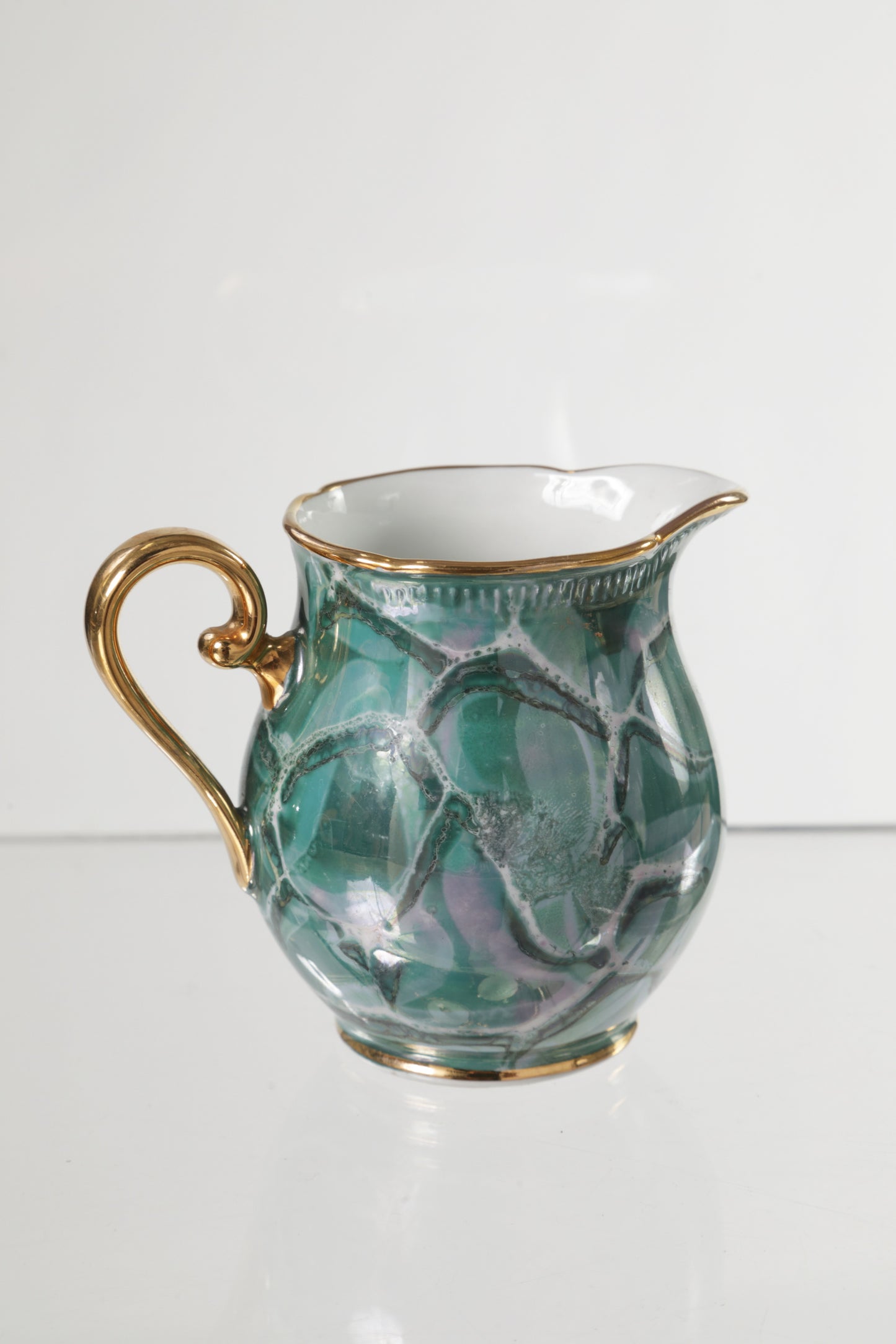 Green marbled coffee service 12+3