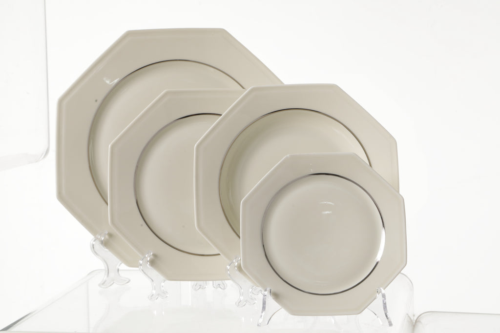 Royal Ivory 1970s octagonal plate set
