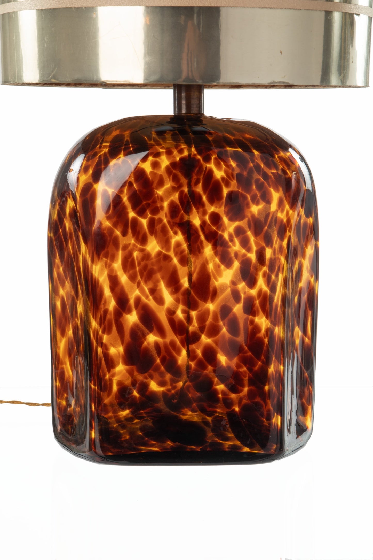 Spotted glass lamp from the 70s