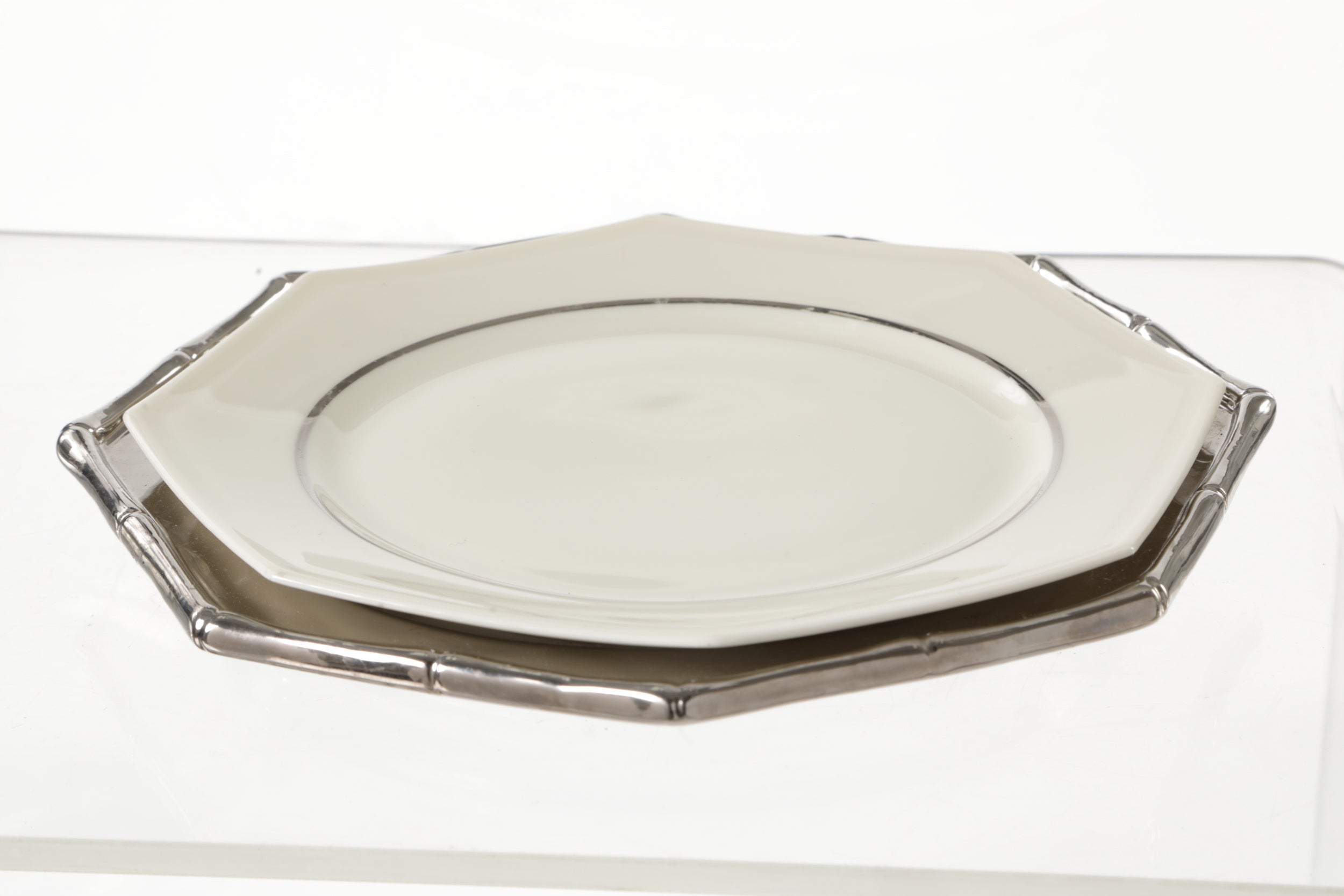 Royal Ivory 1970s octagonal plate set