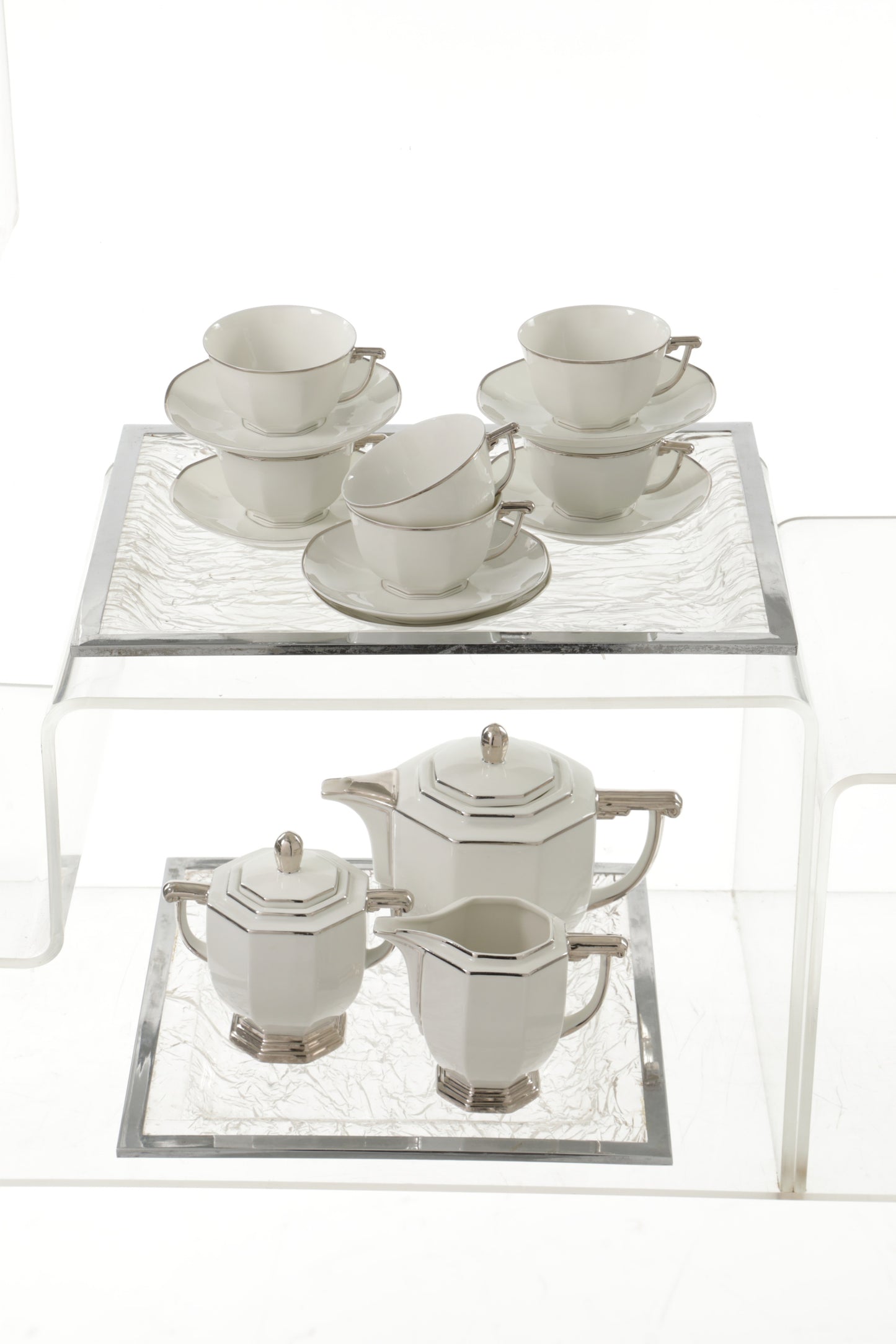 Limoges silver thread tea service from the 1960s