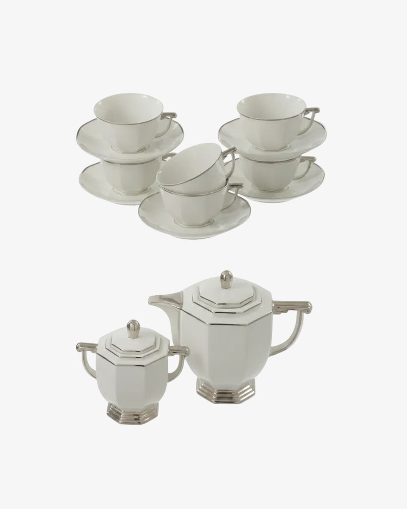 Limoges silver thread tea service from the 1960s