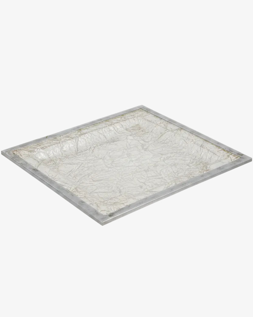 Small 70s tray in ice-effect plexiglass