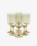 Set of 24 smoked glass glasses
