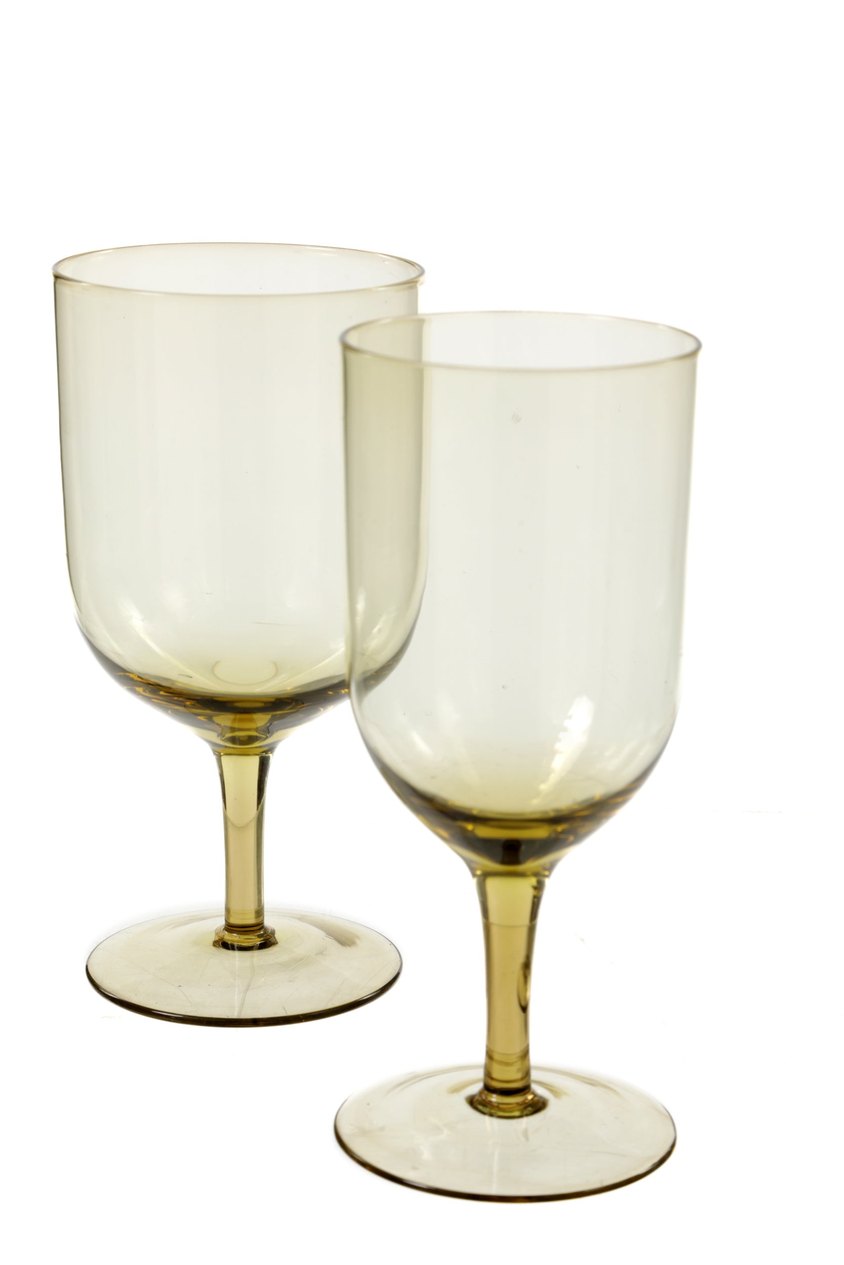 Set of 24 smoked glass glasses