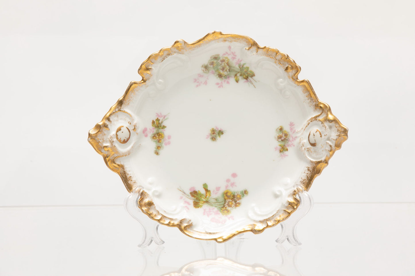 Limoges porcelain dessert service with daisies decoration