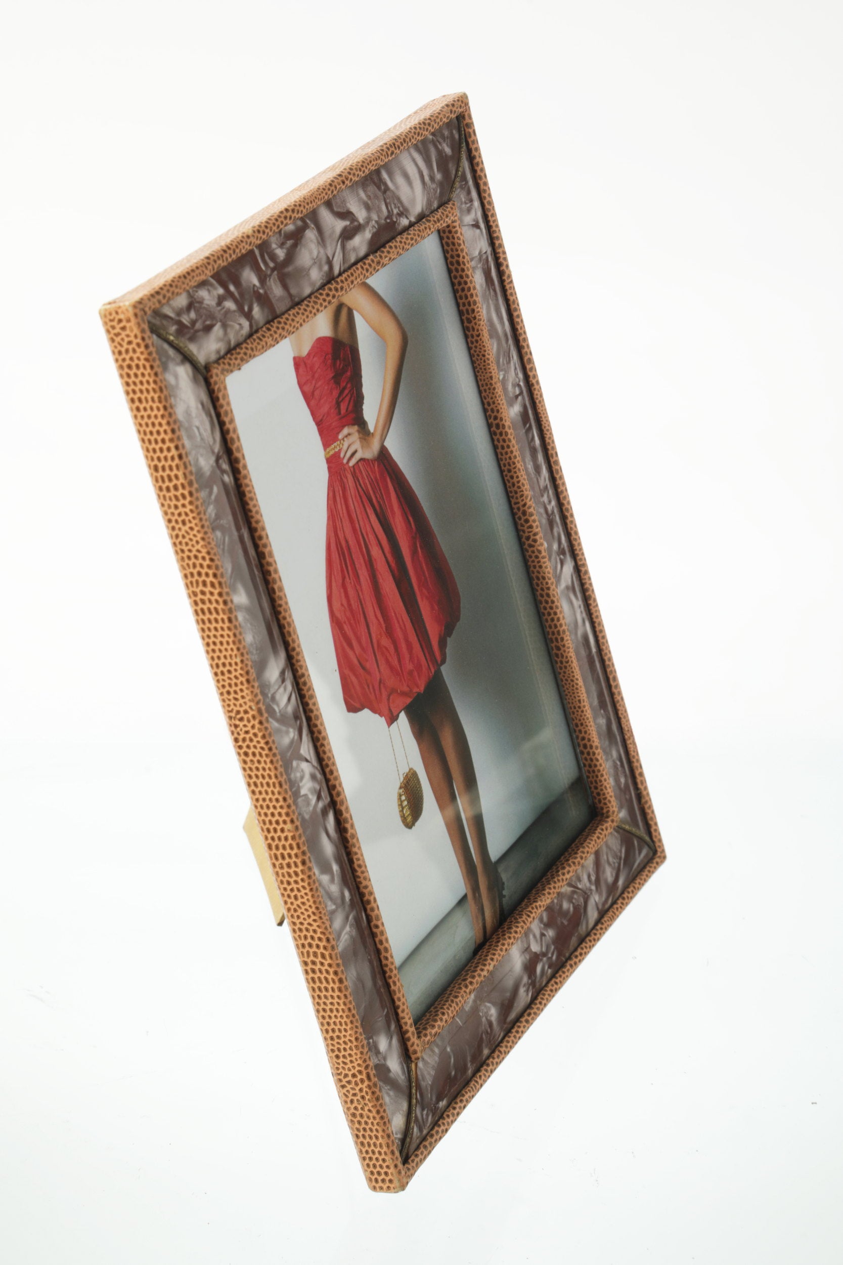 60's mother-of-pearl effect photo frame