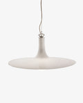 White striped Murano disc chandelier from the 70s