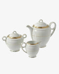 Limoges porcelain tea service with gold edge