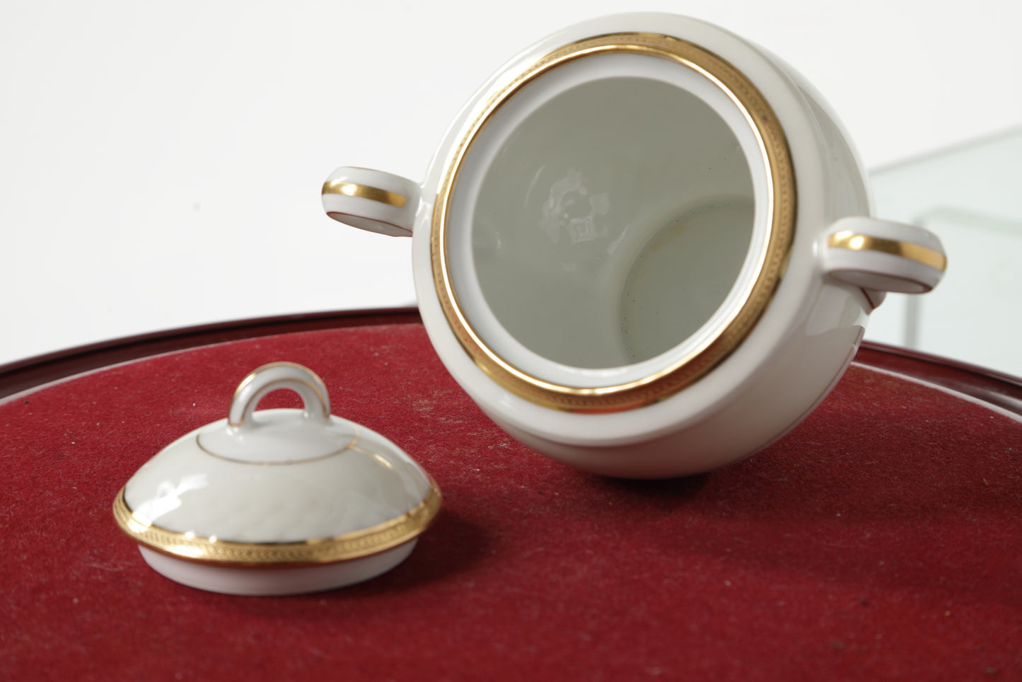 Limoges porcelain tea service with gold edge