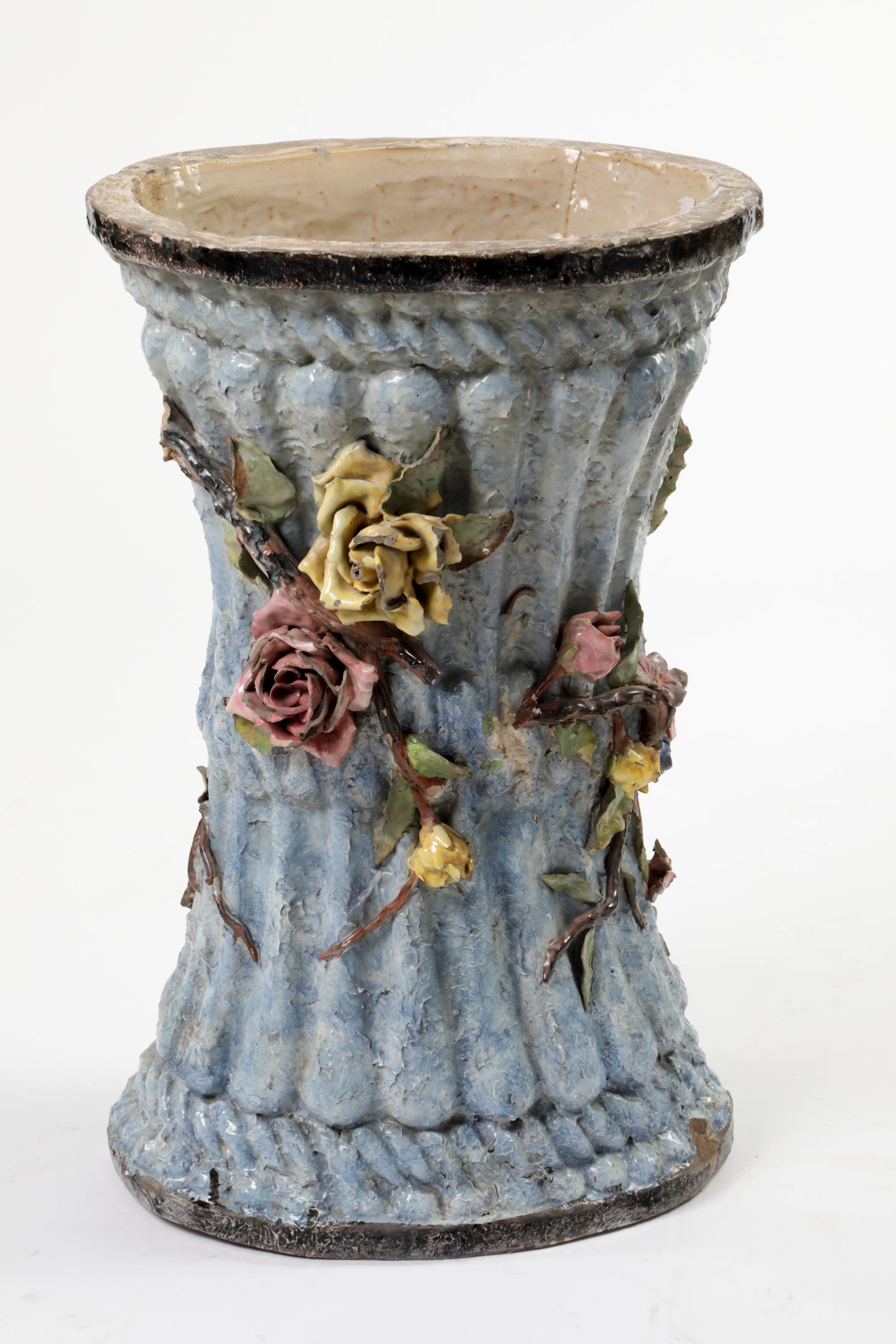 Column with 50's Ceramic Flowerpot