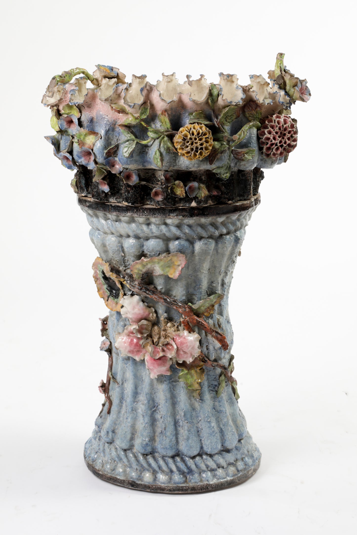 Column with 50's Ceramic Flowerpot