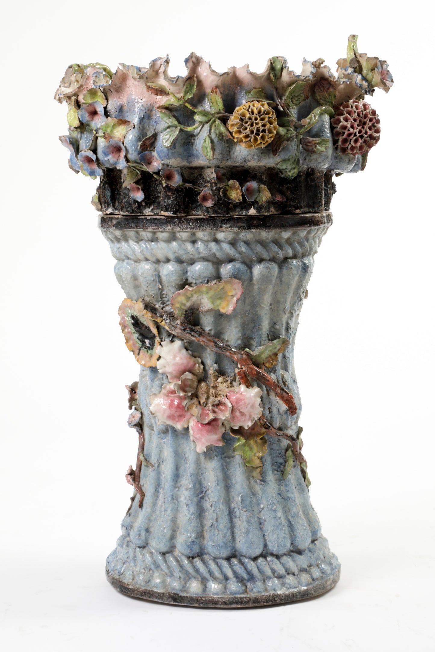 Column with 50's Ceramic Flowerpot