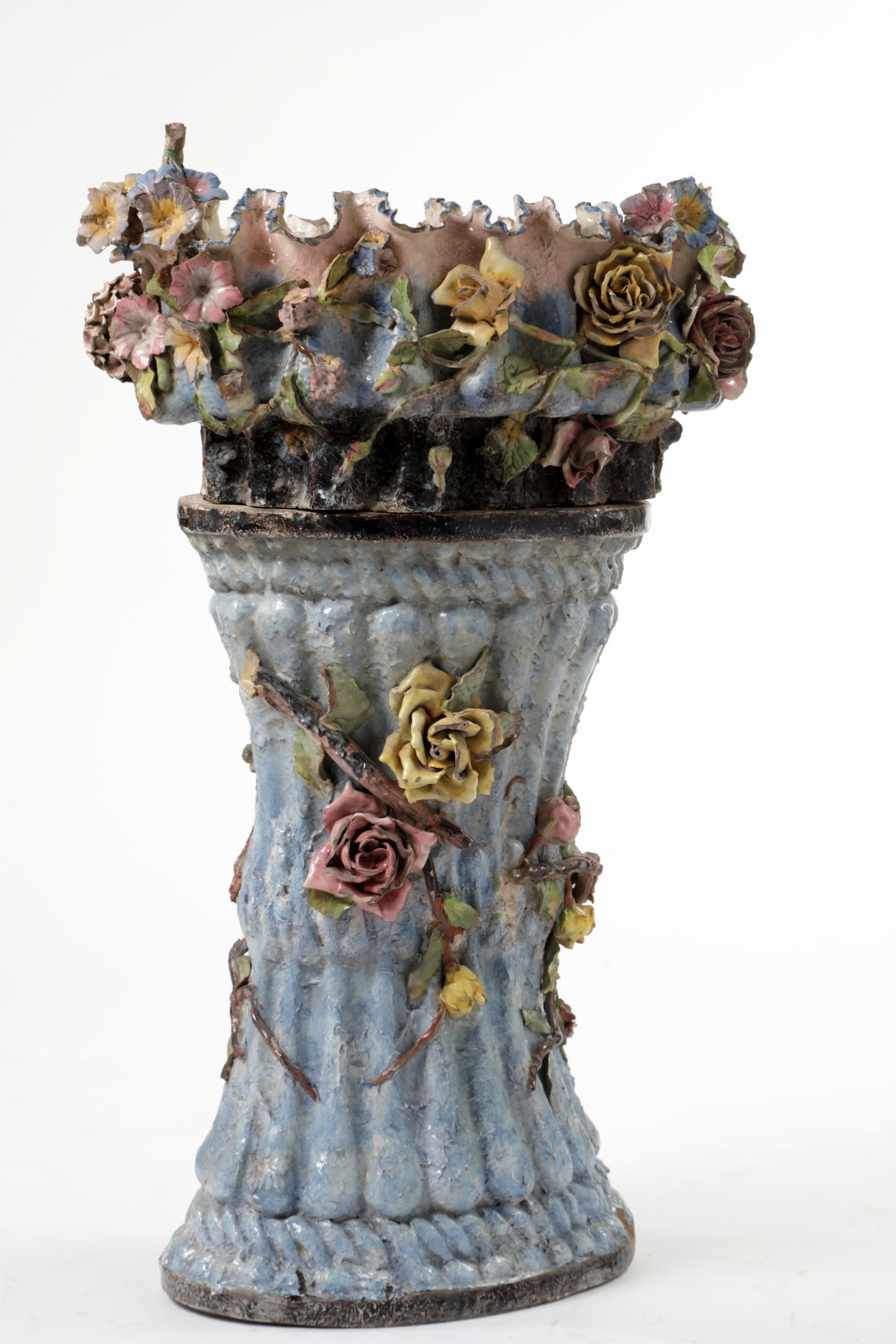 Column with 50's Ceramic Flowerpot