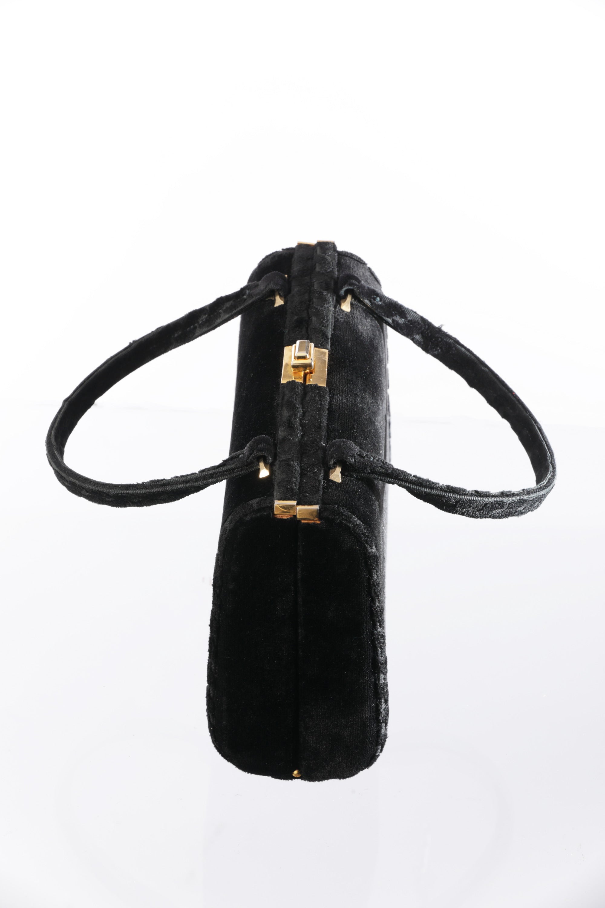 Black velvet handbag from the 50s