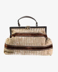 Borsa anni 70 Roberta di Camerino velluto effetto coccodrillo