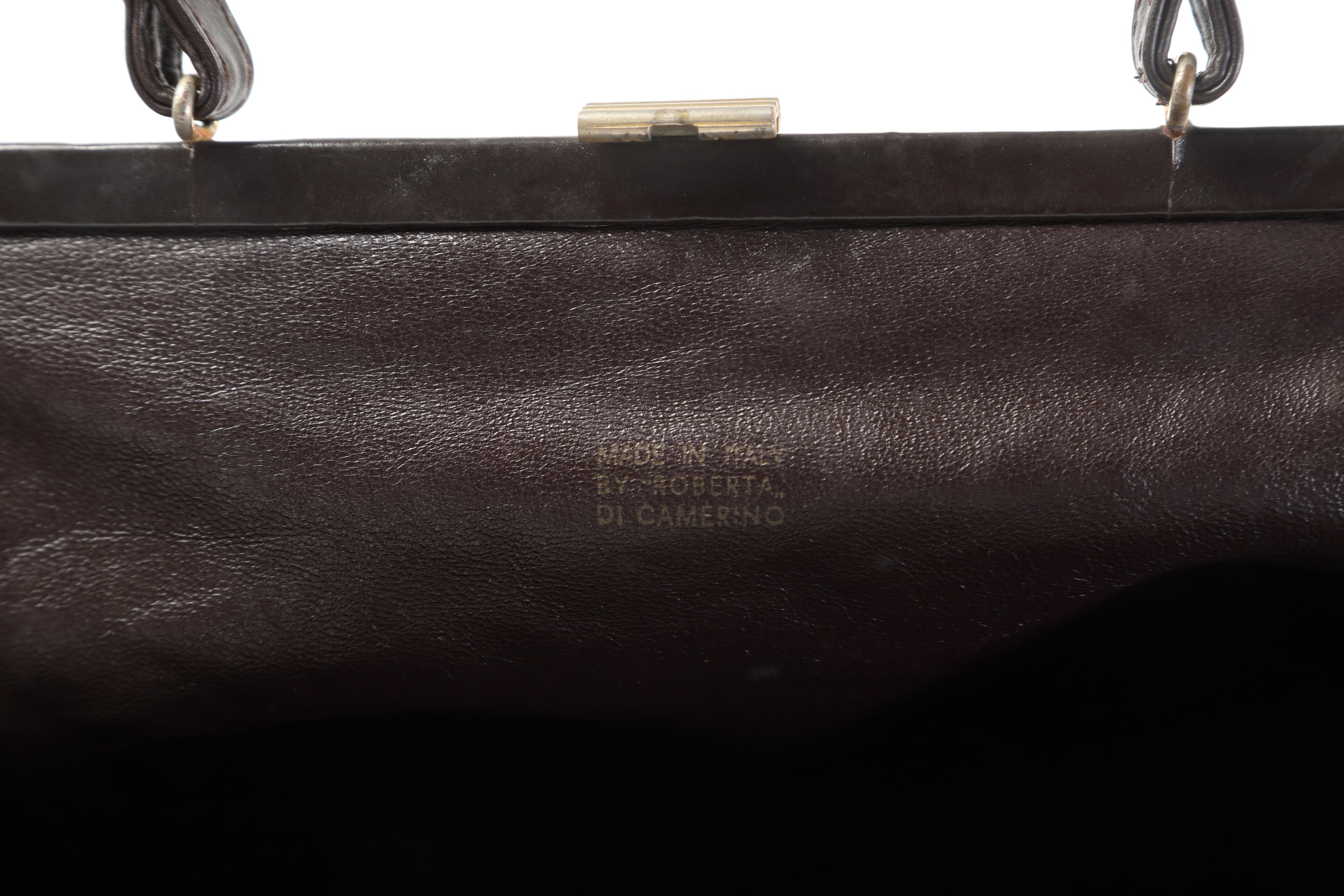 Borsa anni 70 Roberta di Camerino velluto effetto coccodrillo