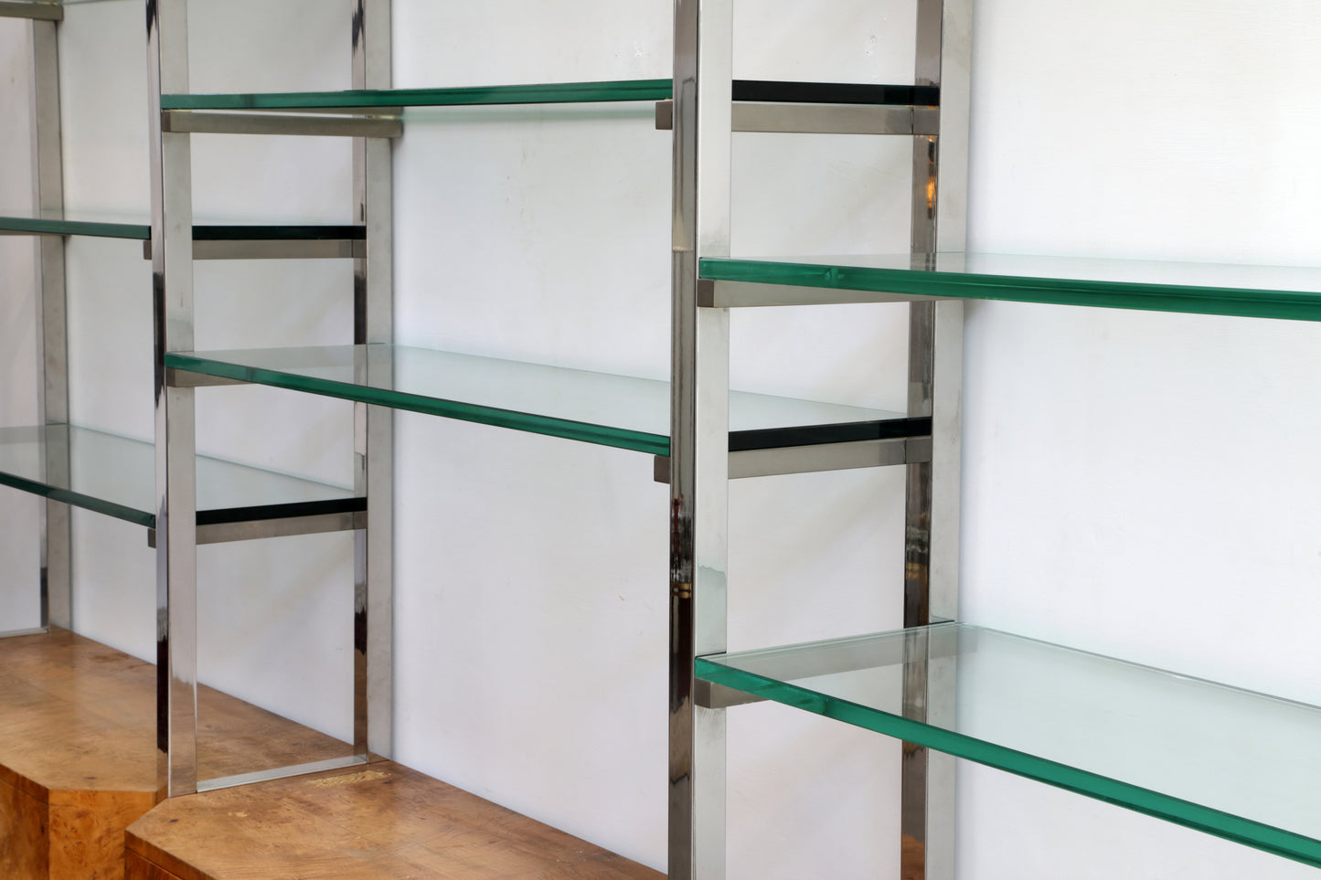 3-module bookcase attributable to Sandro Petti, 1970s