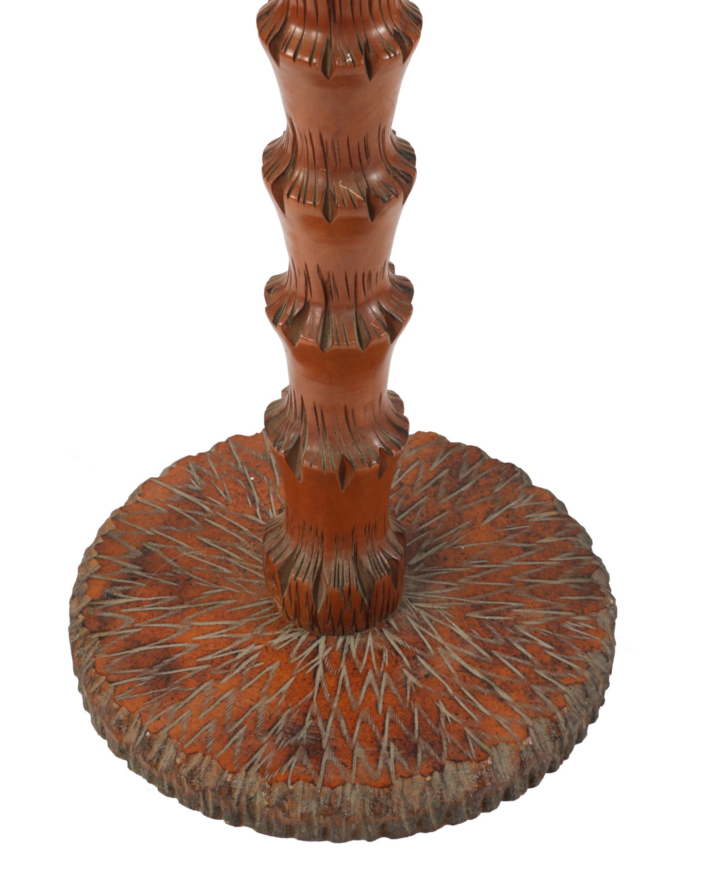 Aldo Tura floor lamp in palm wood, 1970s