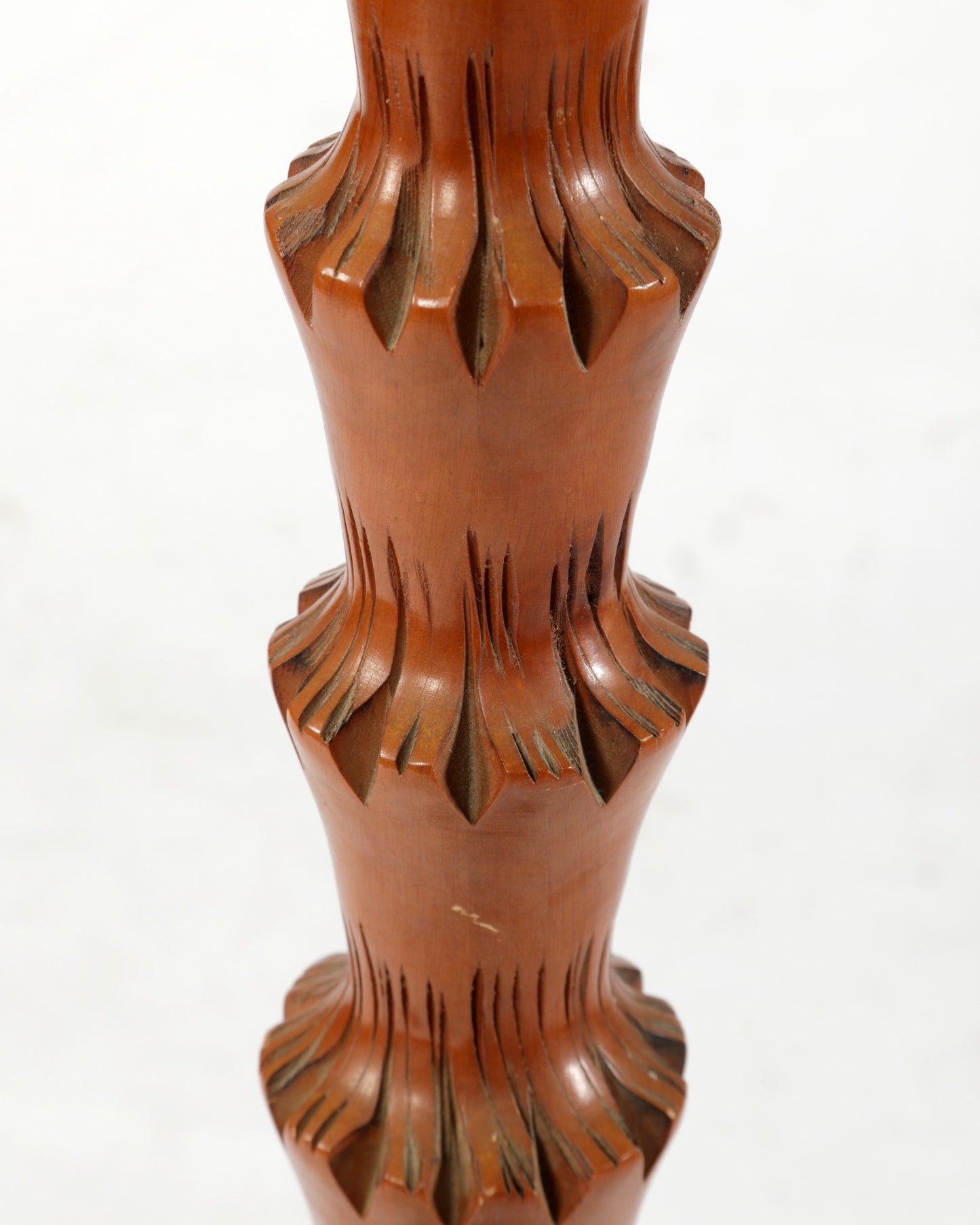 Aldo Tura floor lamp in palm wood, 1970s