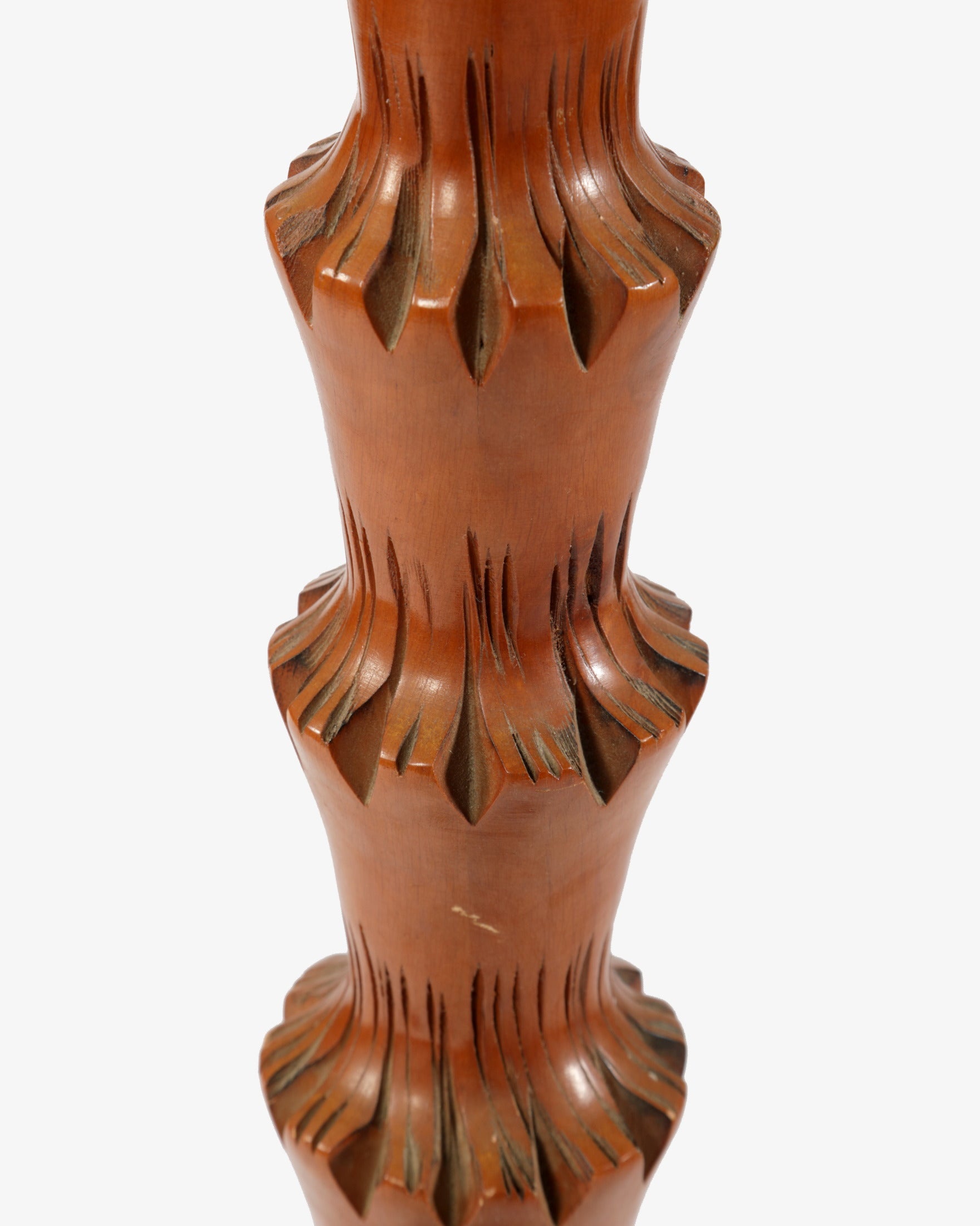 Lampada da terra Aldo Tura palma legno anni 70