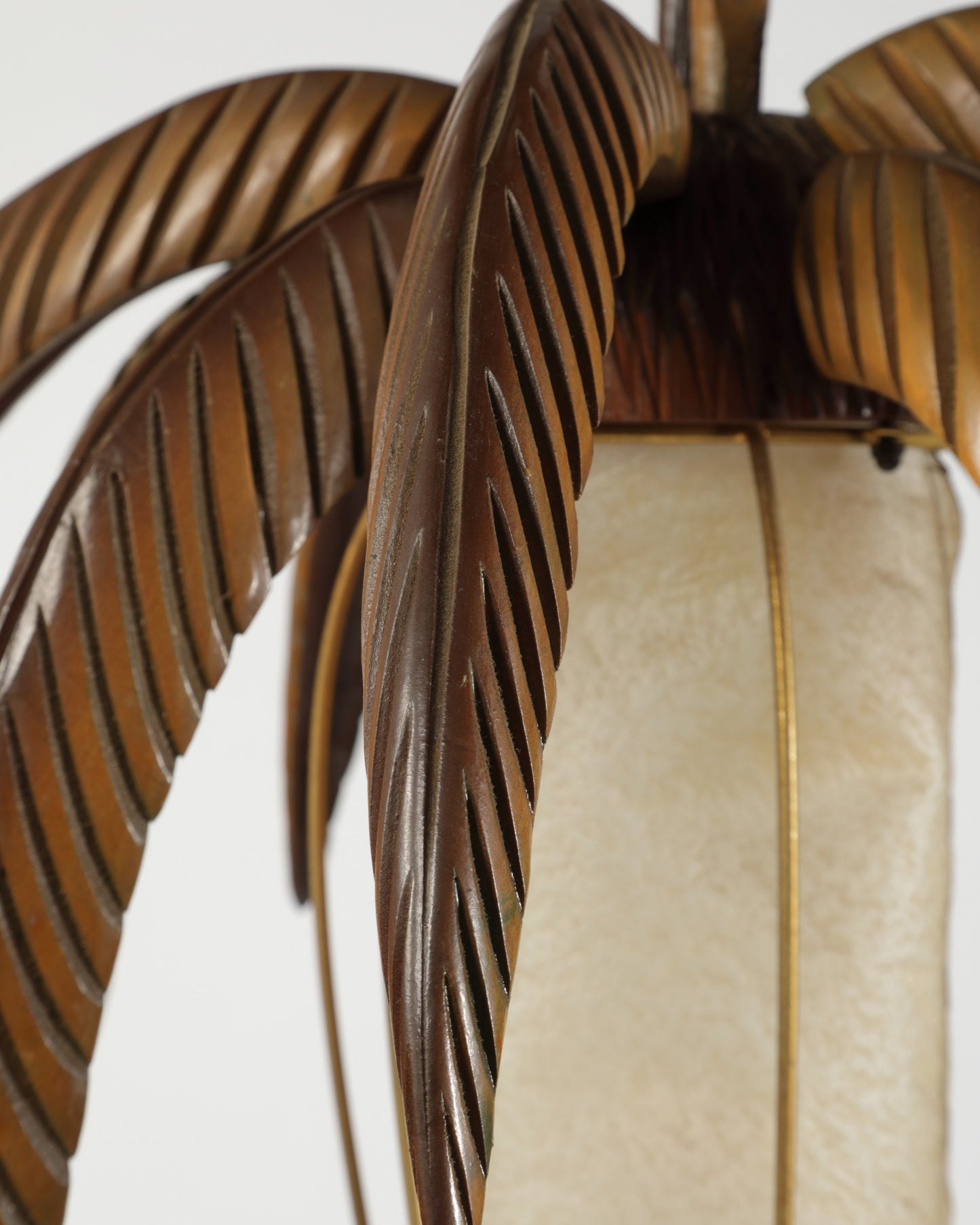 Aldo Tura floor lamp in palm wood, 1970s