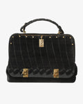 Roberta di Camerino black devorè velvet handbag 70s