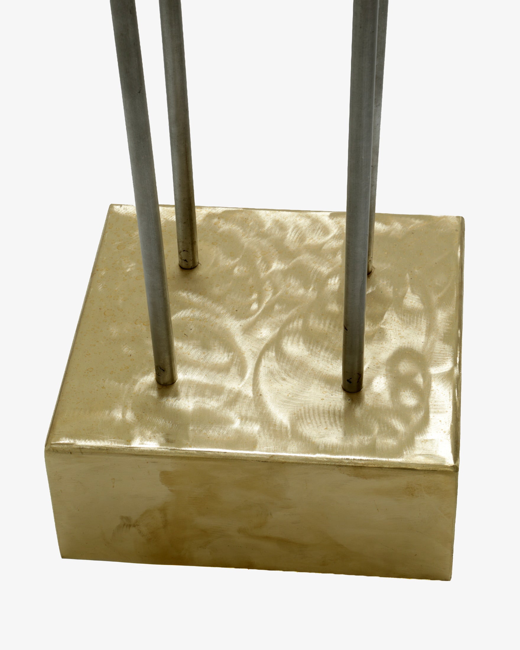 Lampada ottone e acciaio spazzolato anni 70