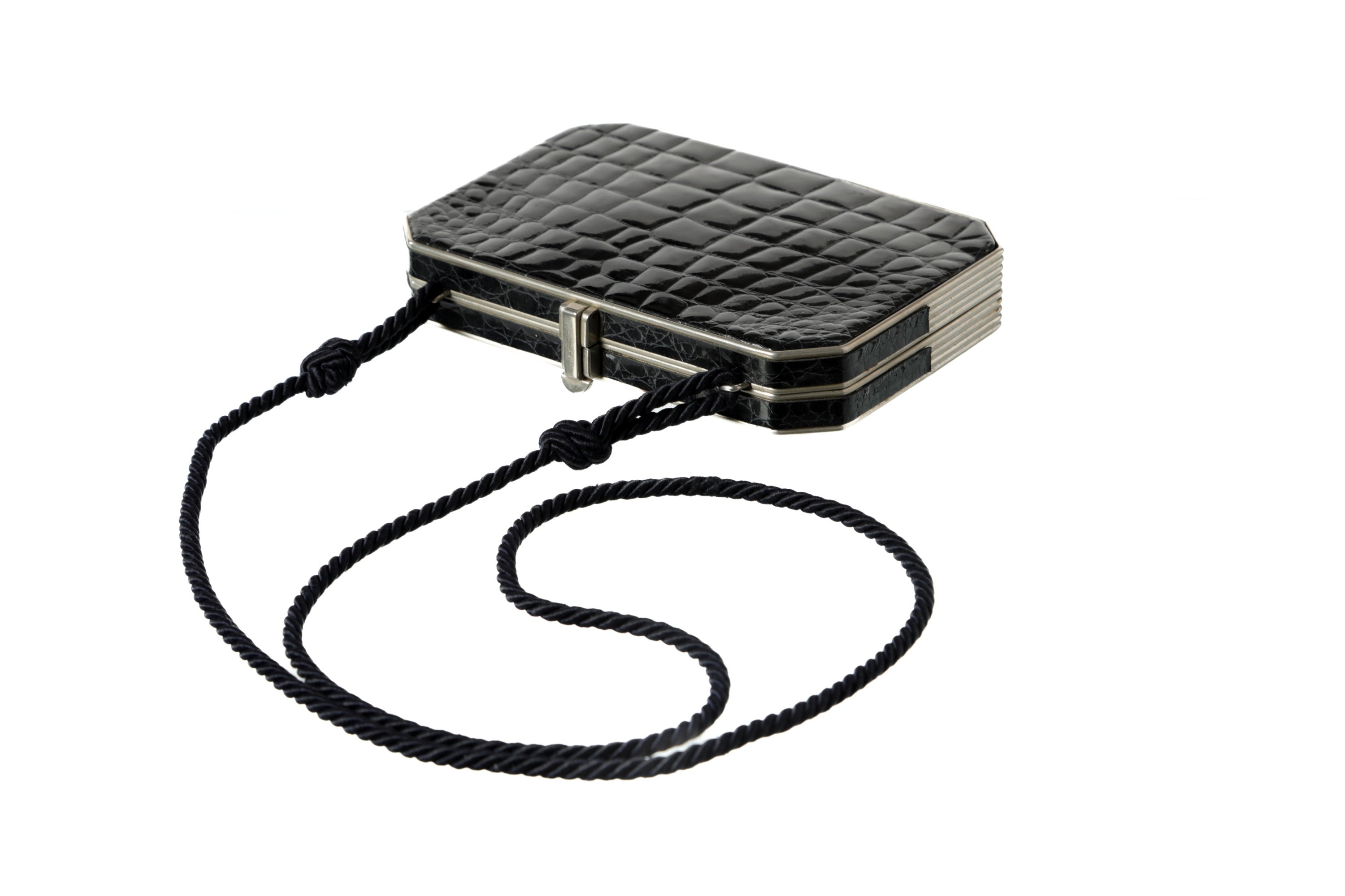 Fendi crocodile clutch 70s