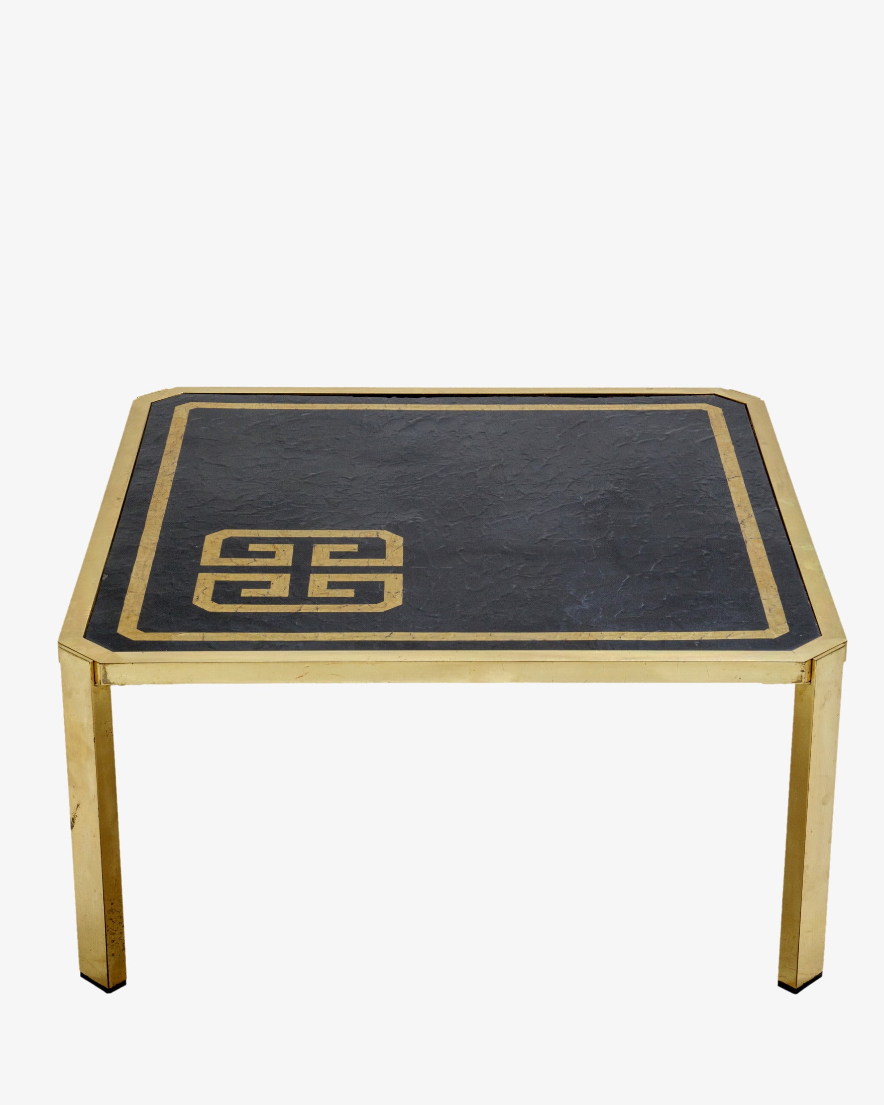 1970s crackle lacquered living room table