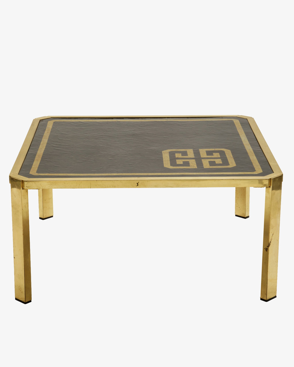1970s crackle lacquered living room table