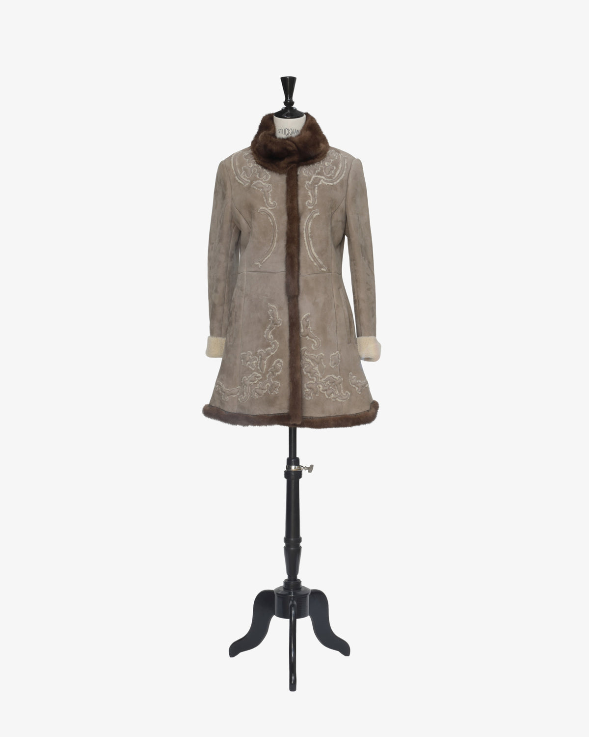 Prada sheepskin coat with mink inserts from the 2000s