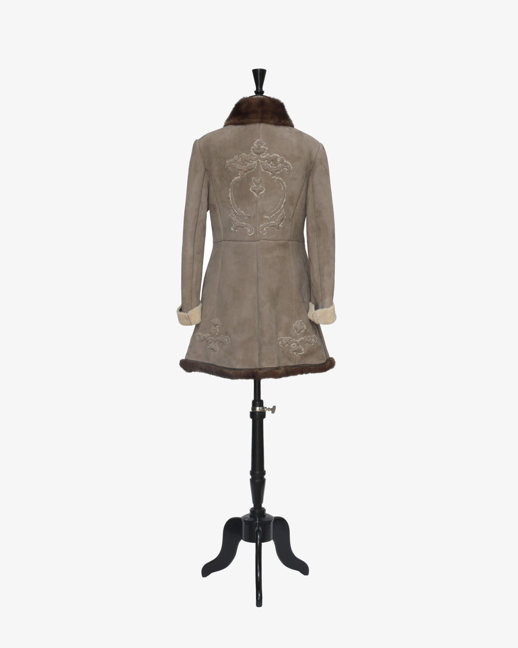 Prada sheepskin coat with mink inserts from the 2000s