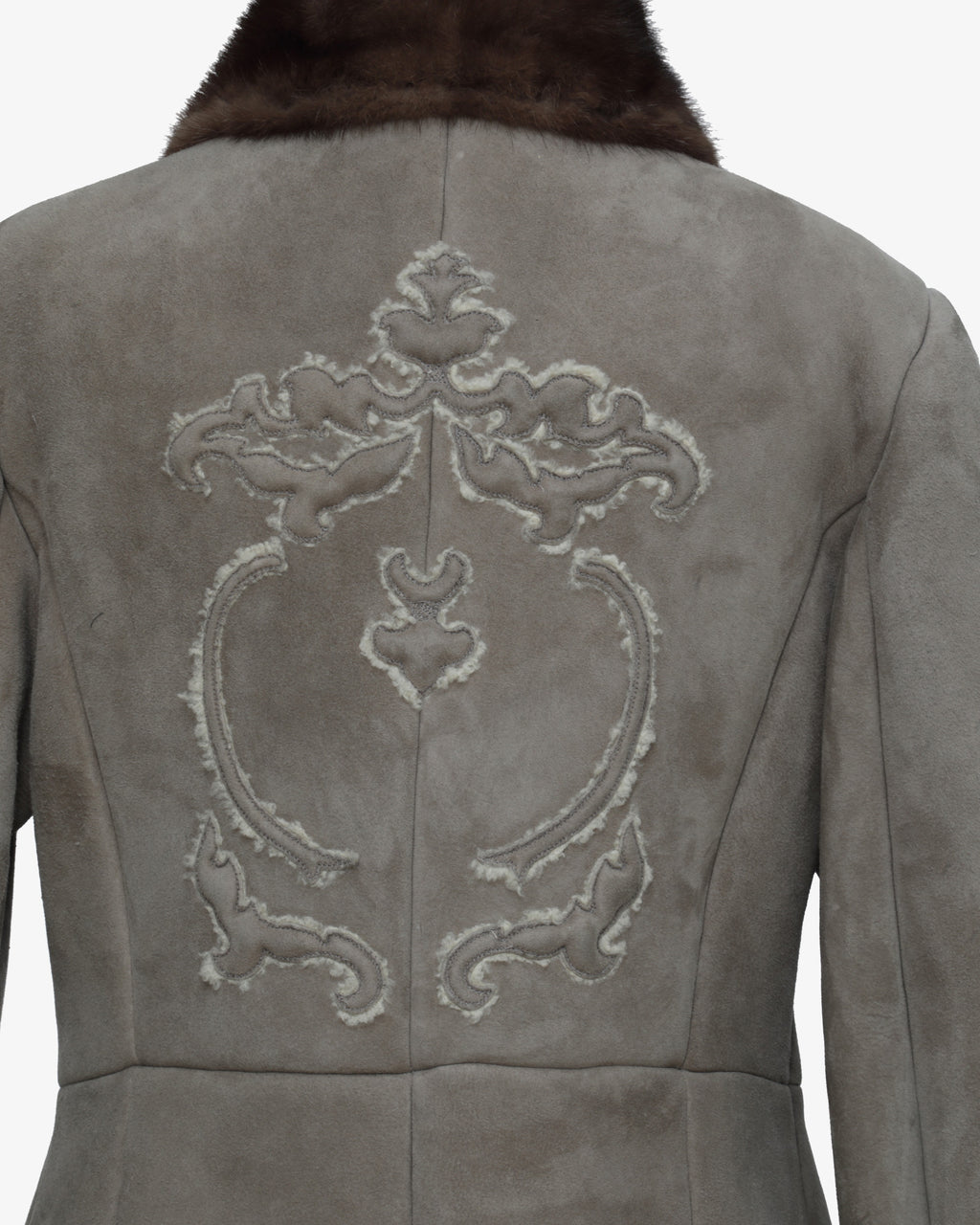 Prada sheepskin coat with mink inserts from the 2000s