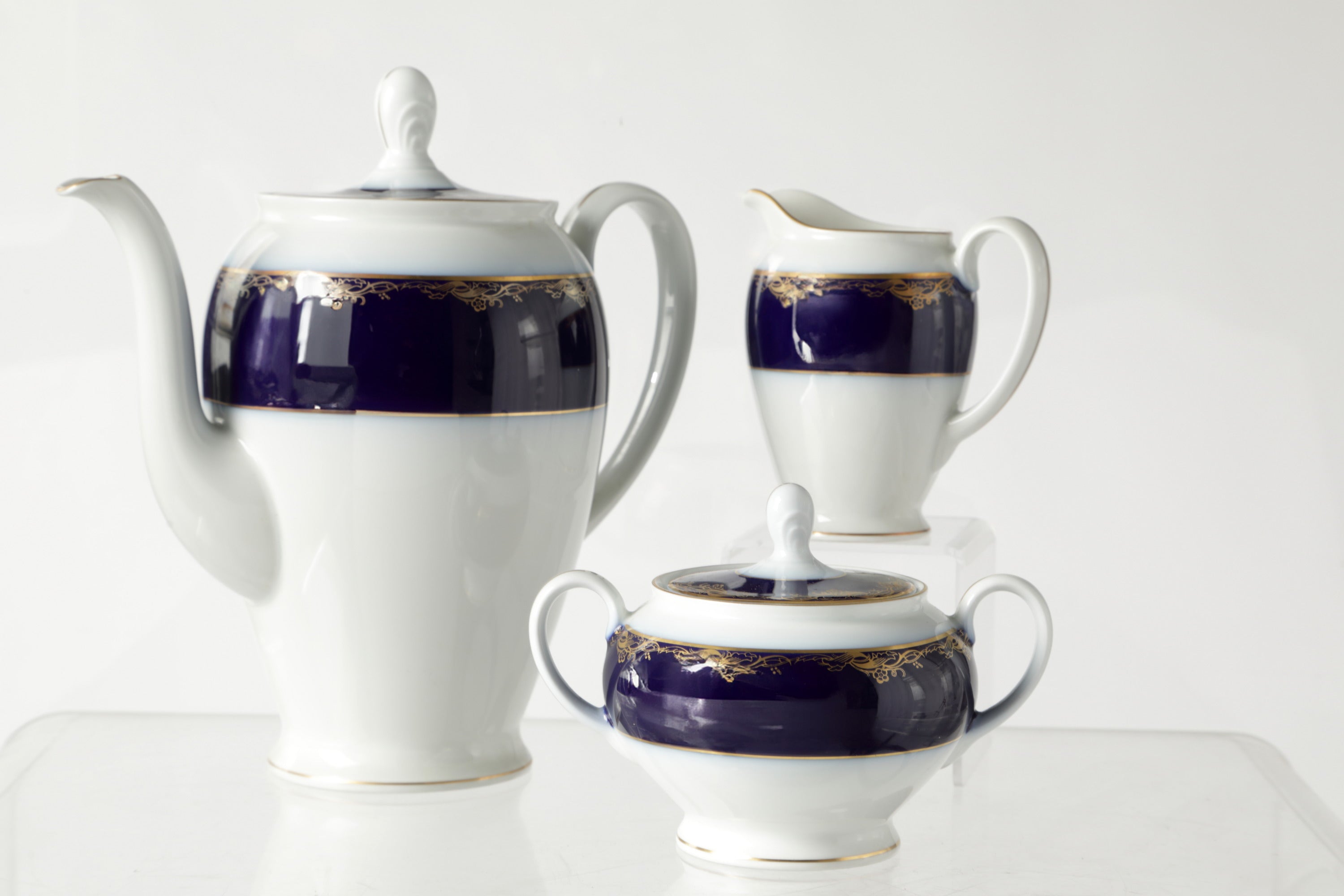 Rosenthal blue gold dinnerware and coffee service